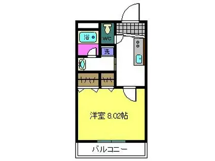 チェリッシュ ハイツ(1K/1階)の間取り写真