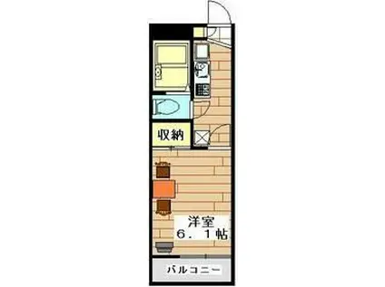 レオパレスアミー(1K/1階)の間取り写真