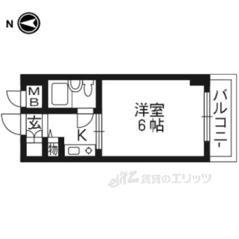 Mプラザ津田駅前(1K/3階)の間取り写真