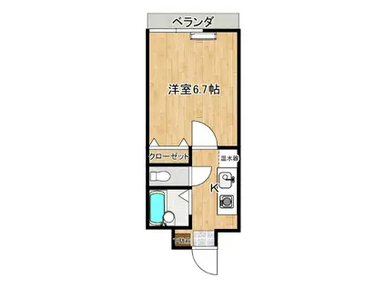 サンヴィレッジ戸尾(1K/4階)の間取り写真