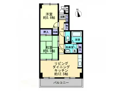 スカール松縄(2LDK/3階)の間取り写真