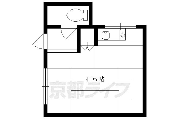 今出川マンション(1K/3階)の間取り写真