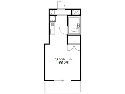 ベルヴュ日吉(ワンルーム/3階)の間取り写真