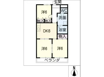 KS・BUILD(3DK/3階)の間取り写真