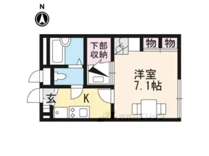 レオパレスアルフ(1K/2階)の間取り写真