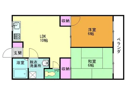シードパレロイヤル(2LDK/3階)の間取り写真