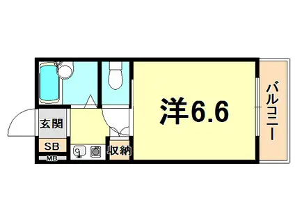 エトールVI(1K/2階)の間取り写真