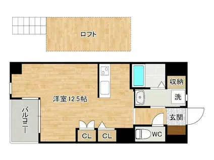 LUMINOUS AI清水(ワンルーム/7階)の間取り写真