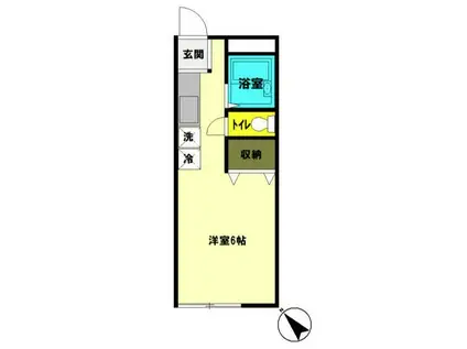 ハイツ長寿A(ワンルーム/1階)の間取り写真