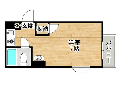 カルム西緑丘(ワンルーム/4階)の間取り写真