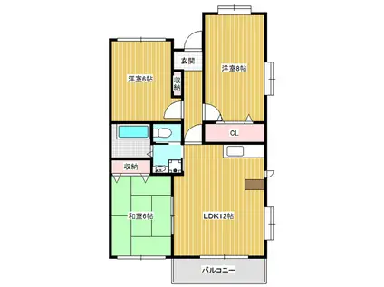 MK48(3LDK/2階)の間取り写真