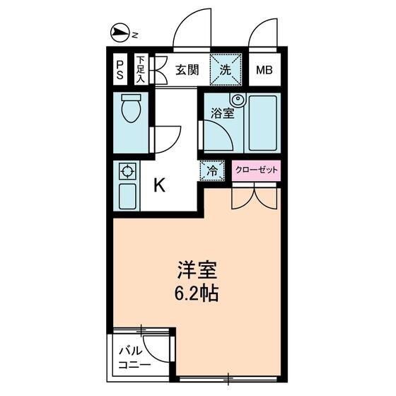 LUMIELE S・KII(1K/1階)の間取り写真