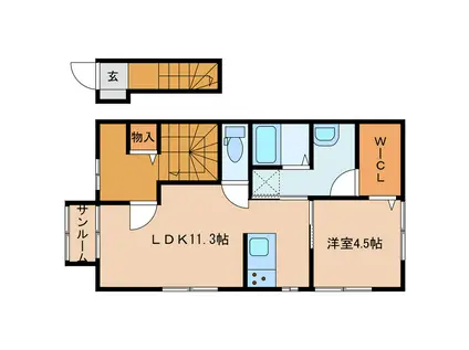 ARGENTO(1LDK/2階)の間取り写真