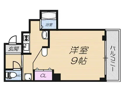 リバーライズ長堀橋(1K/3階)の間取り写真