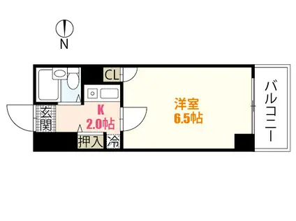 第1祇園Sビル(1K/4階)の間取り写真