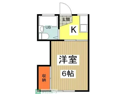ハイツ石川(1K/2階)の間取り写真