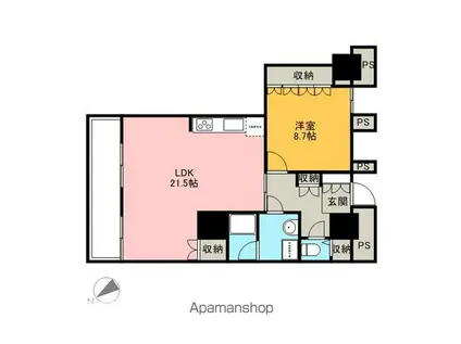 THE TOKYO TOWERS MIDTOWER(1LDK/9階)の間取り写真