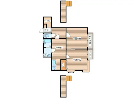 マリンパレット(2SDK/2階)の間取り写真