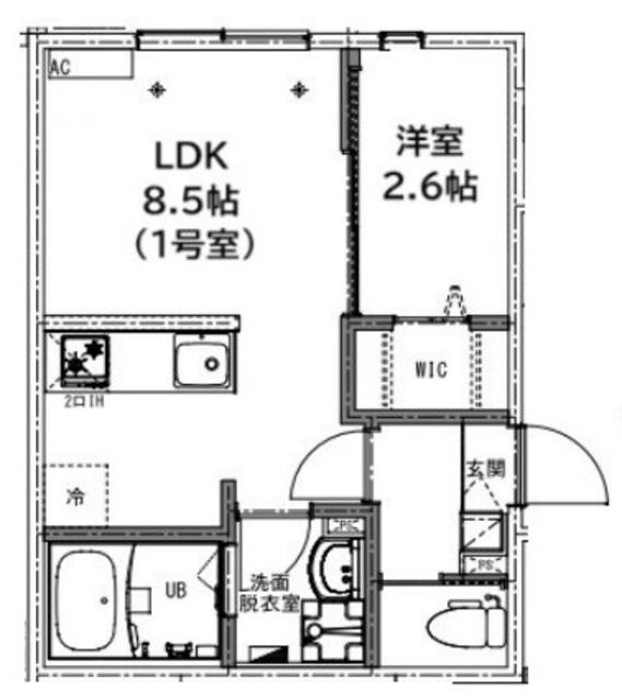 KEIAI RESIDENCE 北戸田II(1LDK/3階)の間取り写真