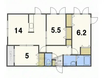ルーチェII(3LDK/4階)の間取り写真
