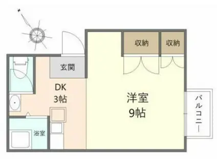 プレアデス洋光台(1DK/1階)の間取り写真