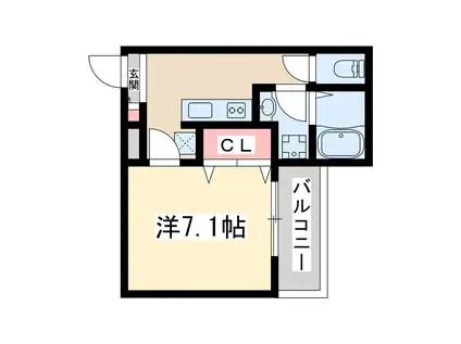 アイル柴島(1K/3階)の間取り写真