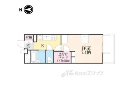 レオパレスペニーレーン(1K/1階)の間取り写真