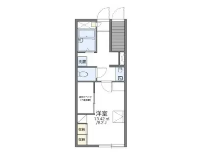 レオパレスMIWA(1K/1階)の間取り写真