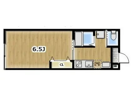 アンビション豊春(1K/2階)の間取り写真