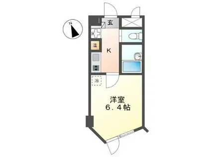 栄生川津ビル(1K/6階)の間取り写真