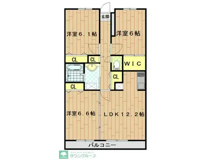 KS CITY 3(3LDK/2階)の間取り写真