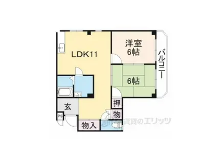 サンマンション(2LDK/3階)の間取り写真