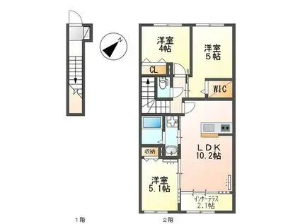 マリヤージュ(3LDK/2階)の間取り写真