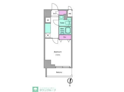 ラクラス両国(1K/5階)の間取り写真