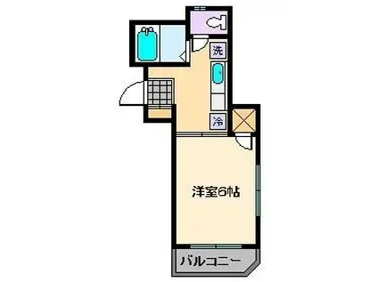 第三泉コーポ(1K/3階)の間取り写真