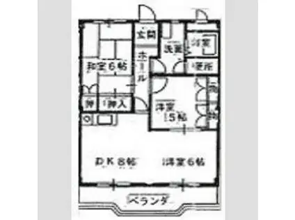 アーバンハイツ(2LDK/3階)の間取り写真