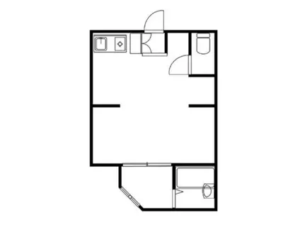 フォレストII(1K/1階)の間取り写真