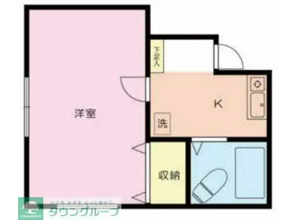 サポーレ北松戸(1K/3階)の間取り写真