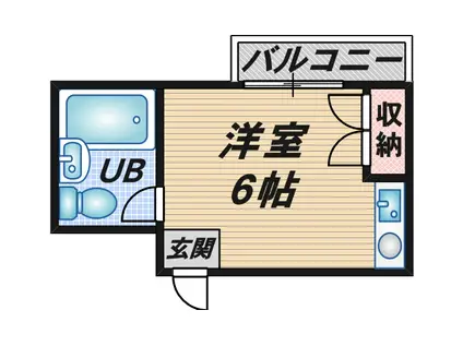 コーニッシュ豊中(ワンルーム/4階)の間取り写真