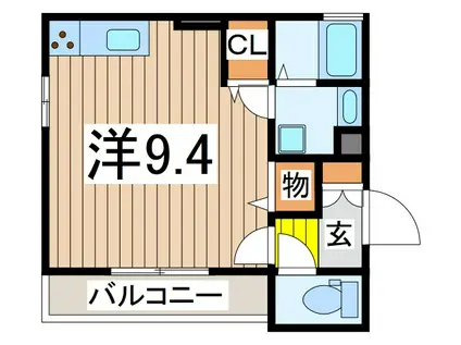 LIGHT SNOW GRASS(ワンルーム/2階)の間取り写真