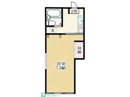 レンフィス平林(1K/2階)の間取り写真