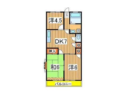 サンパーク馬橋(3DK/2階)の間取り写真