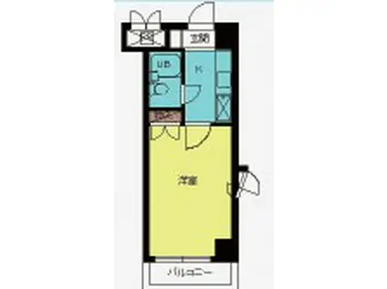 スカイコート八王子(ワンルーム/4階)の間取り写真