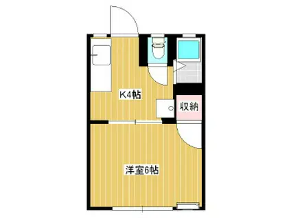 フォーブルM.S.K(1K/2階)の間取り写真