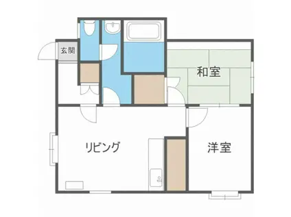 ノースシティII(2LDK/1階)の間取り写真