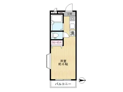 プラドマンション(1K/3階)の間取り写真