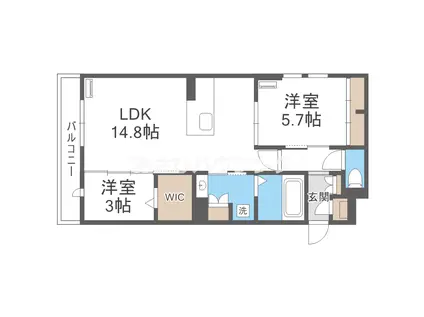 CLASHIST新森(2LDK/2階)の間取り写真