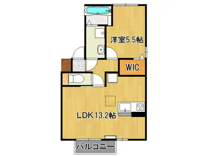 プランタン(1LDK/1階)の間取り写真