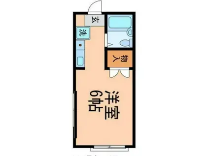 サニーハイツアヤ(ワンルーム/1階)の間取り写真