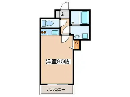 KT-1ST(ワンルーム/5階)の間取り写真